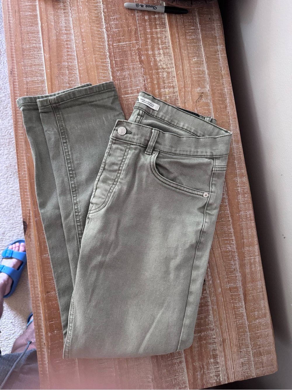 Zara Olive Utility Pants